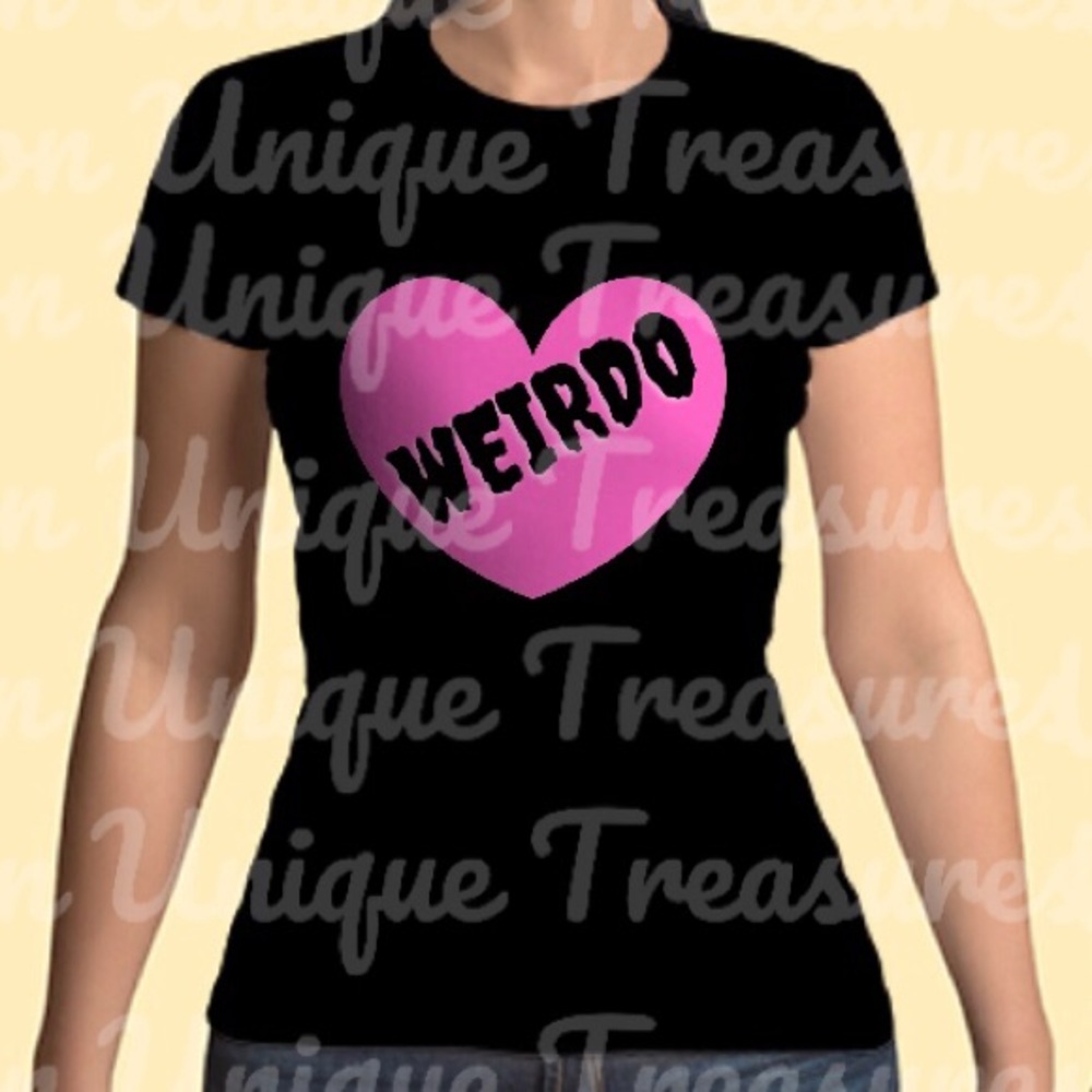 PREORDER Pink Heart Shape Weirdo Weird t-shirt top
